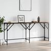 vidaXL Console Table Brown Oak Engineered Wood, Metal Adjustable Feet