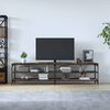vidaXL TV Cabinet Smoked Oak 78.7x11.8x19.7" Engineered Wood and Metal