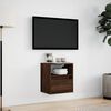 vidaXL TV Wall Cabinet Brown Oak Engineered Wood Compact TV Wall Cabinet