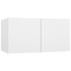 vidaXL TV Cabinet Set of 3 White Engineered wood Medium Wall mounting