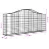 vidaXL Gabion Basket Set of 20 Silver Galvanized Iron