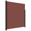 vidaXL Retractable Side Awning Brown 100% polyester with PU coating