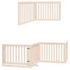 vidaXL Dog Gate Set of 8 Natural Poplar Wood 252 in total length