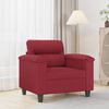vidaXL Chair Wine Red Faux Leather, Metal, Textilene 23.6 in wide seat