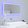 vidaXL Mirror High gloss white Engineered wood, Acrylic