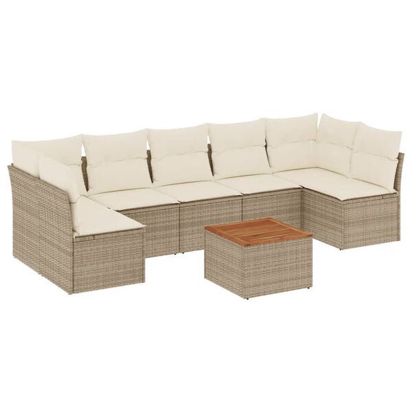 vidaXL Garden Sofa Set Beige, Cream