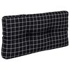 vidaXL Pallet Cushion Black Check Pattern 100% polyester 31.5 in x 15.7 in