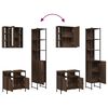vidaXL Bathroom Cabinet Set Brown Oak Engineered Wood Bathroom Cabinet Set