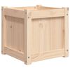vidaXL Garden Planter Set of 2 Natural Solid pine wood 15.7x15.7x15.7 in