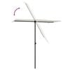 vidaXL Garden Parasol Sand White Aluminum Medium Rotatable