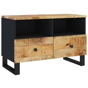 vidaXL TV Cabinet Black and natural wood