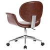 vidaXL Office Chair Brown Faux leather, metal Medium Swivel