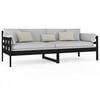 vidaXL Day Bed Black Solid pine wood Twin