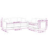 vidaXL Sofa Set Light grey