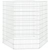 vidaXL Animal Enclosure Silver Galvanized iron 21.3 x 39.4 in Foldable