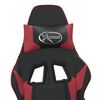 vidaXL Gaming Chair Black and Wine Red Faux Leather