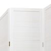 vidaXL Room Divider 5 Panels White Solid Wood Paulownia