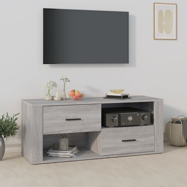 vidaXL TV Cabinet Grey Sonoma Engineered wood Medium TV Cabinet