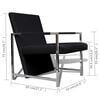 vidaXL Armchairs Set of 2 Black Cotton Standard Ergonomic Armchairs