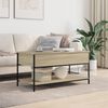 vidaXL Coffee Table Sonoma Oak Engineered wood, Metal Medium