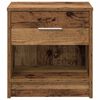 vidaXL Bedside Cabinet Set of 2 Old wood Engineered wood Compact