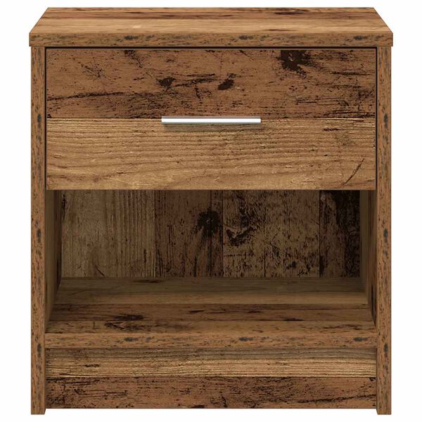 vidaXL Bedside Cabinet Set of 2 Old wood Engineered wood Compact
