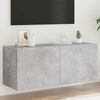 vidaXL TV Wall Cabinet Concrete Gray Engineered Wood Medium