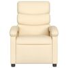 vidaXL Electric Recliner Chair Cream Fabric (100% polyester), metal, plywood