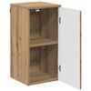 vidaXL Bathroom Cabinet with Door Artisan Oak 11.81 x 12.40 x 24.02 in