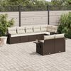 vidaXL Garden Sofa Set Brown, Cream white