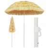 vidaXL Beach Parasol Natural Polypropylene Medium Height-Adjustable