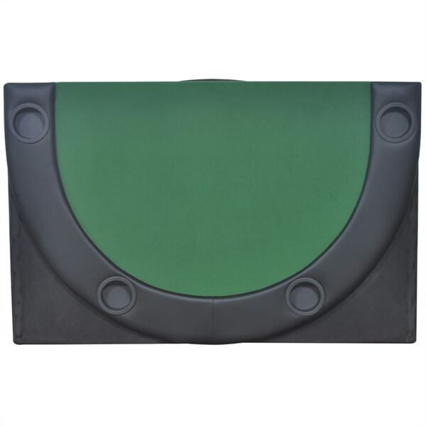 vidaXL Poker Tabletop Green and Black MDF and PVC