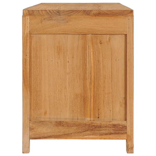 vidaXL TV Cabinet Teak Brown Solid Teak Wood Medium