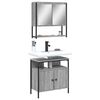vidaXL Bathroom Furniture Set Grey Sonoma Engineered wood Medium