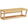 vidaXL Towel Shelf Natural Bamboo Bamboo 23.6 x 9.8 x 7.9 in Towel Shelf