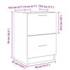vidaXL Bathroom Cabinet with Drawer Black Oak 15.75 x 14.57 x 23.23 in