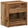 vidaXL Bedside Cabinet Set of 2 Old wood Engineered wood Compact