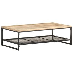 vidaXL Coffee Table Natural Wood and Black