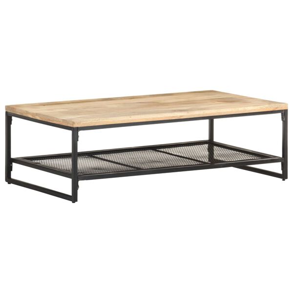 vidaXL Coffee Table Natural Wood and Black