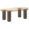 vidaXL Coffee Table Leg Natural Steel Powder-Coated Steel Adjustable Feet