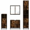 vidaXL Bathroom Furniture Set Smoked Oak Engineered Wood Large