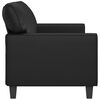 vidaXL 3-Seater Sofa Black 70.9" Faux Leather