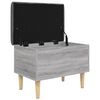 vidaXL Storage Bench Grey Sonoma Engineered Wood Medium Storage Bench