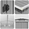 vidaXL Garden Shed Grey Galvanized steel Large Garden Shed Rectangular