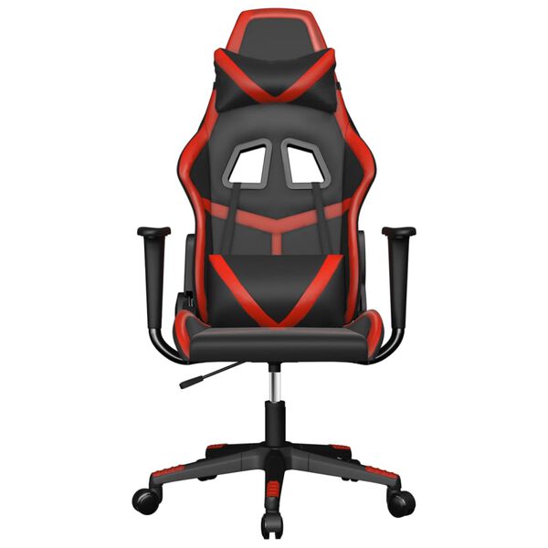 vidaXL Gaming Chair Black and Red Faux leather, metal, plywood Standard