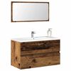 vidaXL Bathroom Cabinet With Mirror Old Wood Engineered Wood Medium