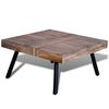 vidaXL Table Various shades of teak, black Reclaimed teak wood, painted iron