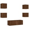 vidaXL TV Wall Cabinet Brown oak Engineered wood Medium TV Wall Cabinet