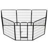 vidaXL Dog Playpen Black Powder-coated steel 31.5 x 39.4 in Durable