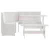 vidaXL Dining Set White Solid pinewood Seats Many 3-Piece Dining Set